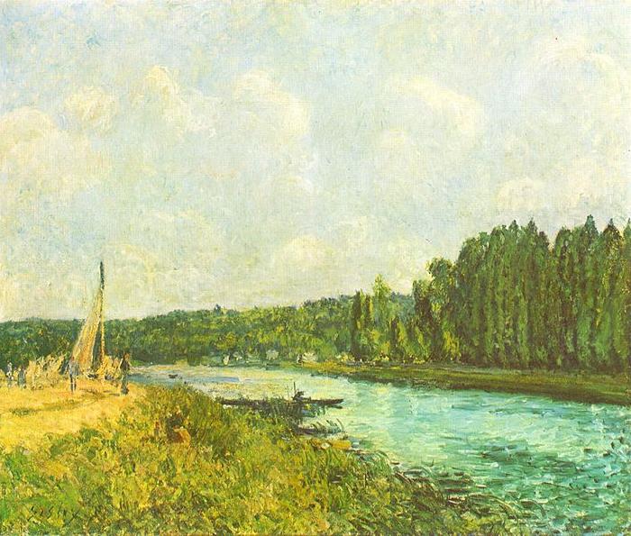 Alfred Sisley Die Ufer der Oise oil painting image